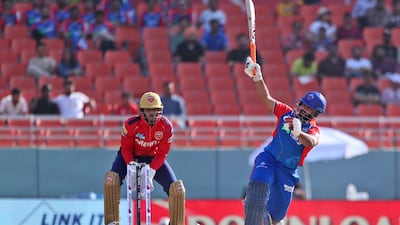 Delhi Capitals' captain Rishabh Pant plays a shot. AP