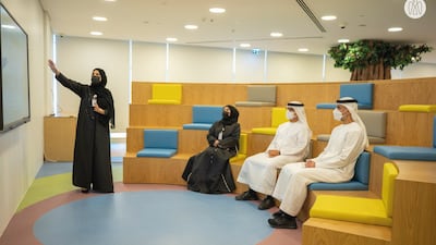 Sheikh Khaled bin Mohamed visits Jebel Hafeet Community Centre in Al Ain.