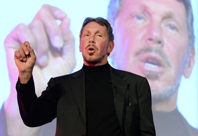 Larry Ellison, chairman and chief technology officer of Oracle, stepped down as the company's chief executive in 2014. AFP