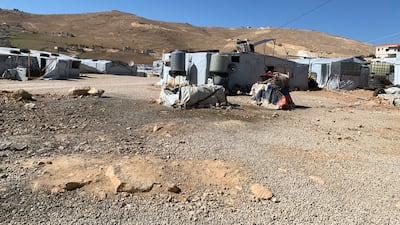 Syrian refugee camps in the Lebanese border town of Arsal. Jamie Prentis / The National