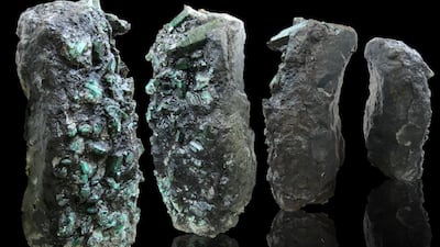 The emerald-embedded stone at WJS Abu Dhabi weighs 500 kilos. Courtesy JWS Abu Dhabi