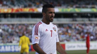 UAE striker Ali Mabkhout has scored three goals at the 2015 Asian Cup to contribute to his side's two victories. Tim Wimborne/Reuters