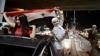 The result sparked rare celebrations at home, where a brutal six-year war has killed hundreds of thousands of people. Louai Beshara / AFP Photo