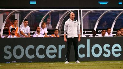 It was a tough night for Real Madrid's manager Zinedine Zidane. AFP