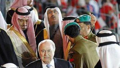 Fifa president Sepp Blatter, centre, shown here attending the opening ceremony of the Gulf Cup football tournament in Manama on January 5, 2013, pledged his support to Qatar and hosting the 2022 World Cup on Sunday. REUTERS/Mohammed Dabbous