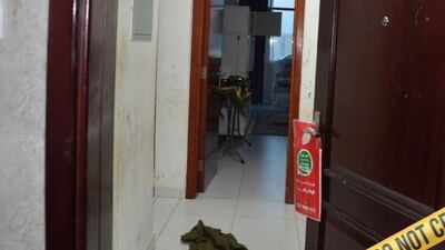 Police released this photo of the home in which the mother and children died. Courtesy: Ajman Police