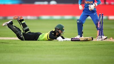 Australia's Rachel Haynes avoids a runout. Getty