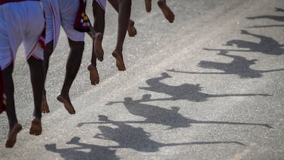 Dancers perform during Sri Lanka's 77th Independence Day celebrations in Colombo. Reuters