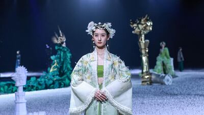 A look from the Heaven Gaia collection by Xiong Ying. AFP
