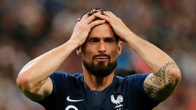 Olivier Giroud scored against Republic of Ireland in midweek to level with Zinedine Zidane on 31 international goals for France, but the Arsenal striker's name was booed by some supporters when when the team sheets were announced before the match. Thibault Camus / AP Photo