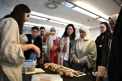 The Khoos Initiative residency brought together artists and the palm weavers of Saudi Arabia's Al Ahsa date palm oasis. Photo: Ithra