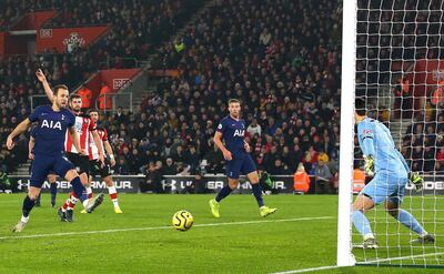 Harry Kane picked up his hamstring injury scoring a goal that was ruled out for offside at Southampton. PA