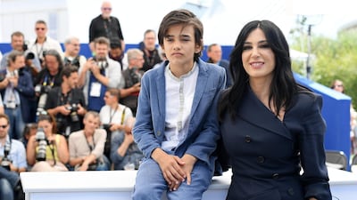 Actor Zain Alrafeea (L) and director Nadine Labaki at Cannes Film Festival last year.