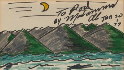 Some of the auctioned works for sale were traditional nature paintings, while others were more personal cartoon-like sketches. Photo: Bonhams