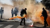 Police face off with French fishermen at a blockade of a southern oil depot, during protests against EU restrictions and the rising cost of diesel. EPA