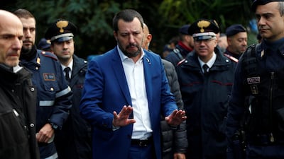 Italy's Deputy Prime Minister Matteo Salvini signalled there may be movement in standoff with EU. Reuters.