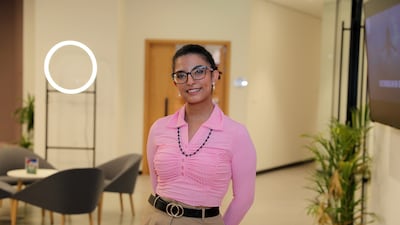 Layan Showlaq during the press conference