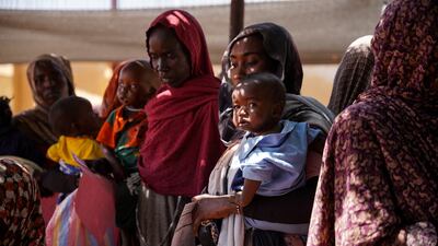 Women and babies at the Zamzam displacement camp in Darfur, Sudan. Reuters