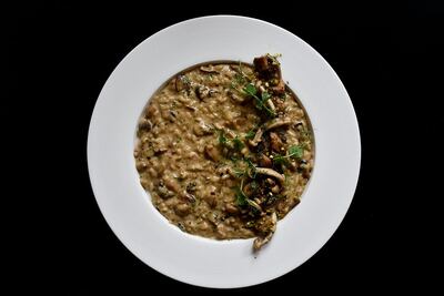 Mushroom risotto at Segreto