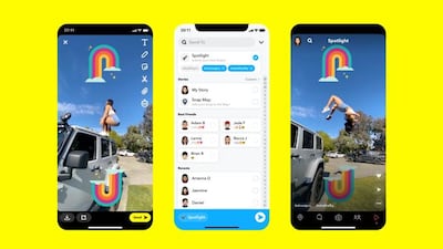 Snapchat Spotlight is launching in the Middle East on May 17. Courtesy Snapchat