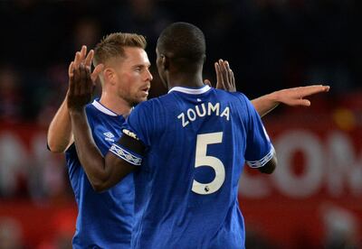 Everton's Gylfi Sigurdsson, left, scored in last weekend's loss to Manchester United. Reuters