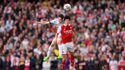 Takehiro Tomiyasu - 7 The Japanese was comfortable against Salah. His distribution was effective against Liverpool’s lukewarm press. Getty