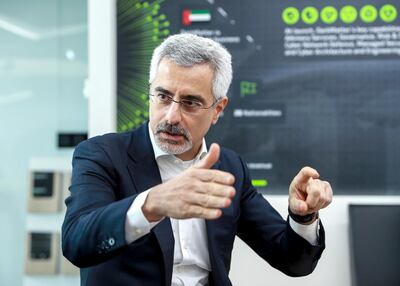 Karim Sabbagh of Abu Dhabi's DarkMatter warns of the 'huge gap' in cyber-security investment. Victor Besa / The National