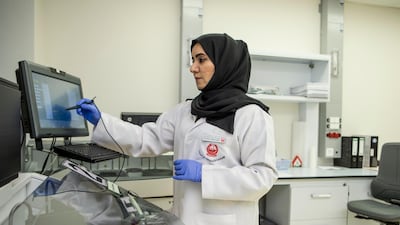 Ebtisama Alabdooli, senior forensic toxicologist and director of the toxicology department at Dubai Police, said she and her colleagues are driven by a strong sense of responsibility which does not yield until a crime is solved. Antonie Robertson / The National