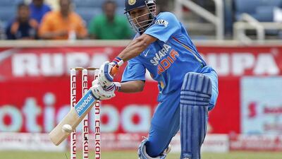 MS Dhoni of India. Andres Leighton / AP