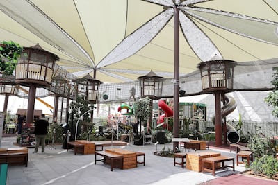 The deceptively small outdoor area is packed with edutainment features and activities. Pawan Singh / The National