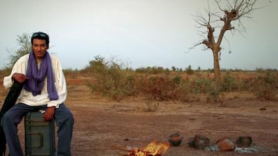 Goumar 'Bombino' Almoctar toured California andplayed with Keith Richards and Charlie Watts in 2007 - and, in the same year, he and his percussionist fought alongside Touareg rebels.