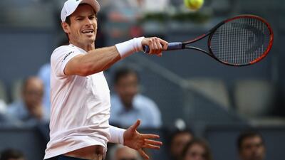 Andy Murray in action against Marius Copil at the Madrid Masters. Julian Finney / Getty Images