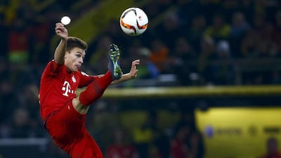 Bayern Munich’s Joshua Kimmich during their Bundesliga clash with Borussia Dortmund. Wolfgang Rattay / Reuters