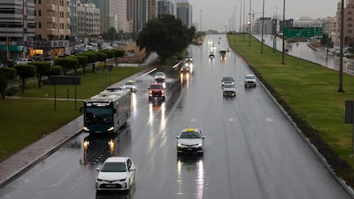 Traffic in front of the Abu Dhabi Central Bus Station. Victor Besa / The National