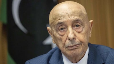 Aguila Saleh served as speaker of Libya's House of Representatives since 2014. AFP
