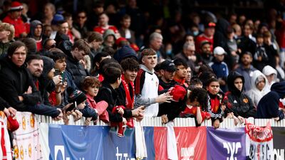 Fans show their support during a Manchester United training session at the WACA on July 21, 2022 in Perth, Australia. Getty Images