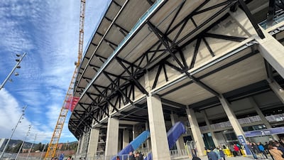 Scenes before kick off at Camp Nou.