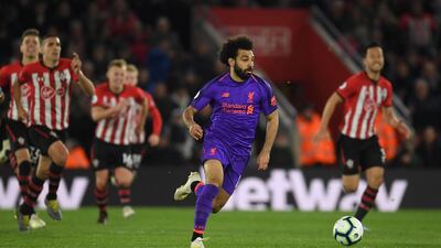 Right midfield: Mohamed Salah (Liverpool) – Ended his longest Liverpool goal drought in style with a classy and vital goal to put Jurgen Klopp’s side ahead at Southampton. Getty Images