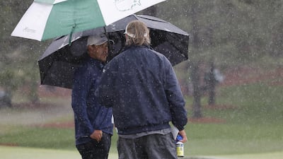 The third day of the Masters was hit by heavy rain, forcing the suspension of play and leaving the tournament delicately poised, with Brooks Koepka maintaining his lead and 29 holes left for the leaders to play on Sunday. EPA