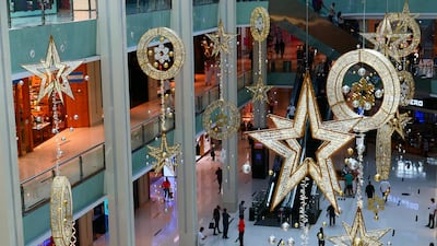 A view of The Dubai Mall at Christmas in 2021. Pawan Singh / The National