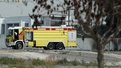 Dubai Civil Defence said no injuries resulted from the fire in the Dubai South area. Photo: The National