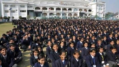 Pupils gather in front of the world’s biggest school. The latest edition of Guinness World Records awards the title to the City Montessori School in the Indian city of Lucknow with 39,437 registered pupils in the 2010-2011 academic year.