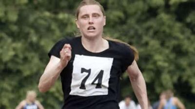 Irina Privalova training in Moscow last month.