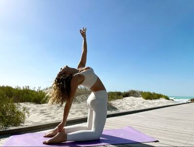 Travel mats are thinner and fold more easily, says yoga instructor Angela Müller-Habig. Photo: Angela Muller-Habig / @iamwildwonders