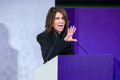Linda Mills, president of NYU during the inauguration of the Stern School of Business at NYU Abu Dhabi. Victor Besa / The National
