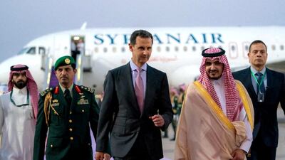 Syrian President Bashar Al Assad arrives in Jeddah to attend the Arab League last week. Reuters