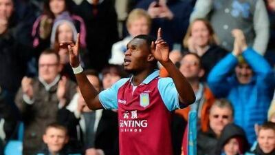 Christian Benteke scored a priceless winner for Aston Villa as they moved six points clear of the relegation zone with a win over QPR. Ben Stansall / AFP