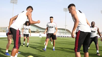 Manchester United train in Dubai. Courtesy @ManUtd / Twitter