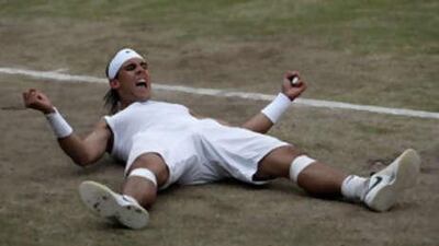 The Spanish tennis player Rafael Nadal flung himself to the grass after winning the Wimbledon Championship during the summer.