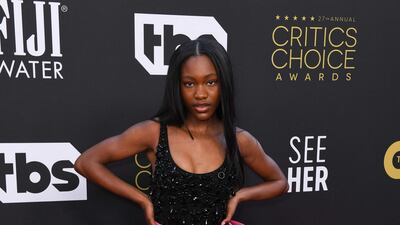 'King Richard' star Demi Singleton arrives in custom Miu Miu. AFP